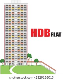 HDB flat is an affordable form of public housing in Singapore. They are well-designed with basic amenities and come in various sizes, located in different residential estates across the island.