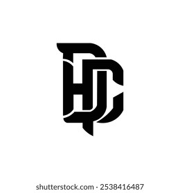 HDC logo illustration design in black that is simple and easy to remember