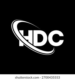 HDC logo. HDC letter. HDC letter logo design. Initials HDC logo linked with circle and uppercase monogram logo. HDC-typography for technology, business and real estate brand.