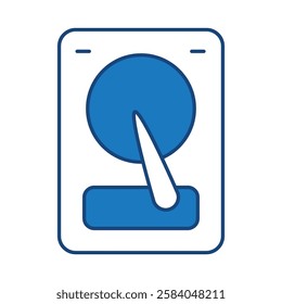 HDD Blue Line Icon. Device, Technology, Smart Device, AI Line Editable Stroke Icons