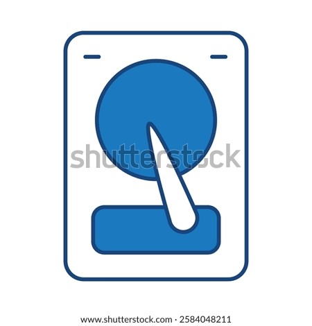 HDD Blue Line Icon. Device, Technology, Smart Device, AI Line Editable Stroke Icons