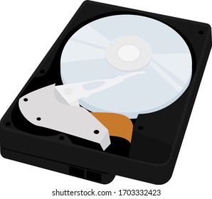 HDD. computer hard drive isolated on white