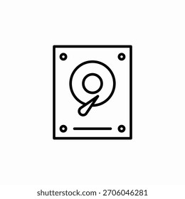 hdd drive icon sign vector