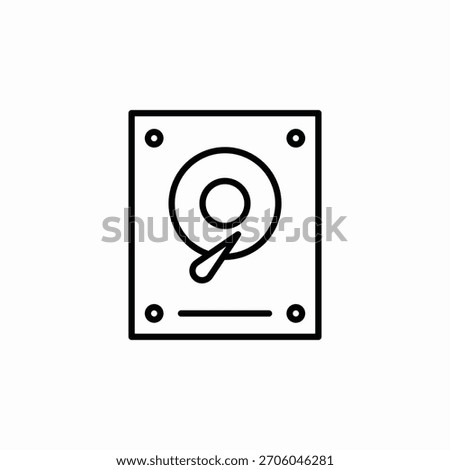 hdd drive icon sign vector