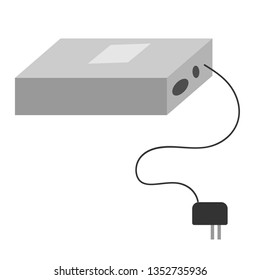 hdd flat illustration on white