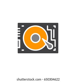 HDD, Hard disk drive vector icon, colorful sign