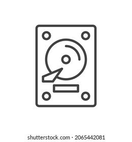 HDD ( hard disk ) vector icon illustration