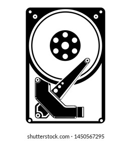 Hdd hard drive computer peripheral vector isolated on a white background
