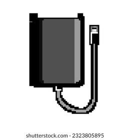 hdd hard drive game pixel art retro vector. bit storage computer, data backup hdd hard drive. old vintage illustration
