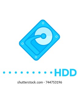 HDD, hard drive isolated on white