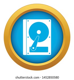 HDD icon blue vector isolated on white background for any design