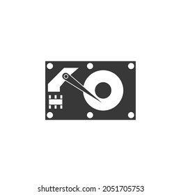 Hdd icon in computer technology set