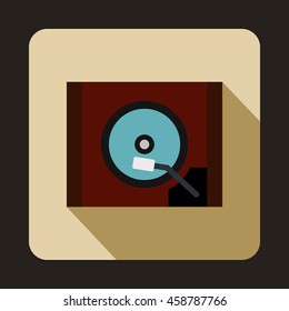 HDD icon in flat style on a beige background