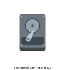 HDD icon in flat style on a white background