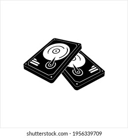 Hdd Icon, Hard Disk Icon, Computer Data Storage Disk Vector Art Illustration