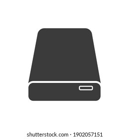 Icono de disco duro. icono de disco duro aislado en fondo blanco. Ilustración vectorial.