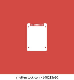 hdd icon. sign design. red background