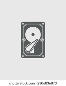 HDD Icon. Vector Hard Disc Icon.