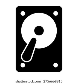 HDD icon vector. hard disk illustration sign. computer symbol.