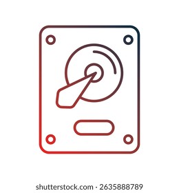 hdd icon with white background vector stock illustration