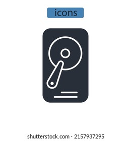 HDD icons  symbol vector elements for infographic web