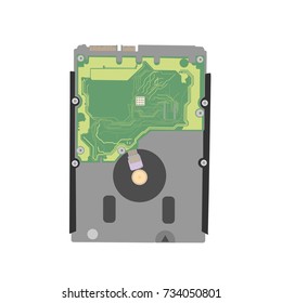 HDD inside, flat design