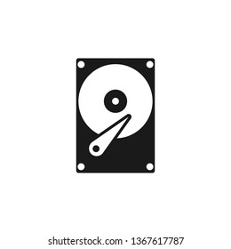 HDD line icon for your website or mobile app; Hard disk Drive icon vector