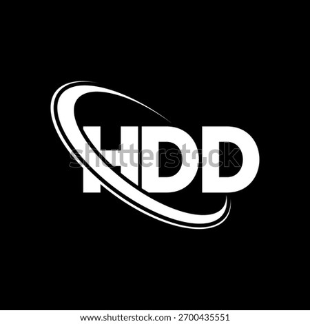 HDD logo. HDD letter. HDD letter logo design. Initials HDD logo linked with circle and uppercase monogram logo. HDD-typography for technology, business and real estate brand.