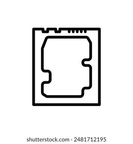estilo de línea de iconos de hdd pc