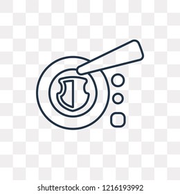 HDD vector outline icon isolated on transparent background, high quality linear HDD transparency concept can be used web and mobile