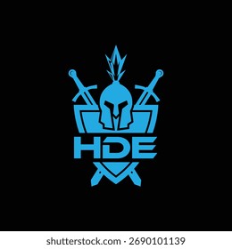 Diseño del logotipo de la letra HDE. Diseño elegante del logotipo del monograma	
