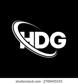 Logotipo HDG. Carta HDG. Design do logotipo da letra HDG. Logotipo HDG inicial ligado ao círculo e ao monograma em maiúsculas. Tipografia HDG para marca de tecnologia, negócios e imóveis.