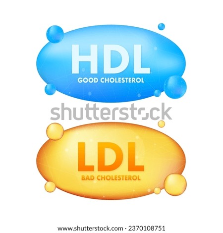 HDL and bad LDL cholesterol, great design for any purposes. Vector stock illustration