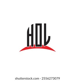 HDL letter logo design with white background in illustrator, vector logo modern alphabet font