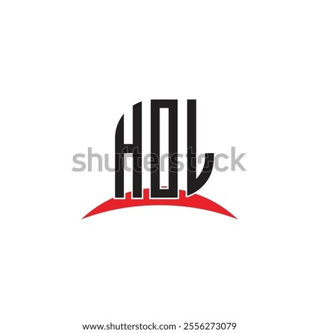 HDL letter logo design with white background in illustrator, vector logo modern alphabet font