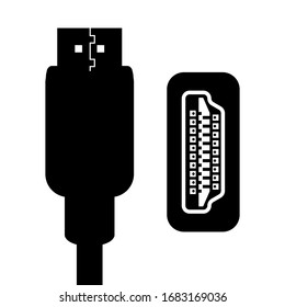HDMI-Kabeldisplay mit Ober- und Frontanschluss