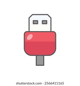 Hdmi Cable icon. Computer hardware icon design. vector graphic