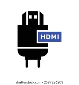 Hdmi Cable Icon Isolated On White Background
