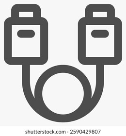 hdmi cable, simple computer hardware icons