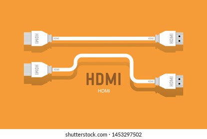 Hdmi cable vector. universal computercable