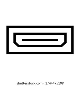 HDMI connector - icon line vector - hardware icons
