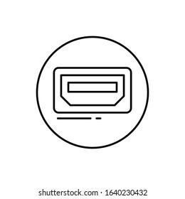 Hdmi, connector icon. Simple line, outline vector elements of connectors and cables icons for ui and ux, website or mobile application