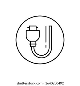 Hdmi, connector icon. Simple line, outline vector elements of connectors and cables icons for ui and ux, website or mobile application