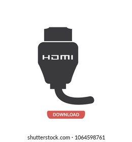 Hdmi Connector Vector Icon 