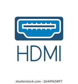 Hdmi feature television icon vector design with trendy style