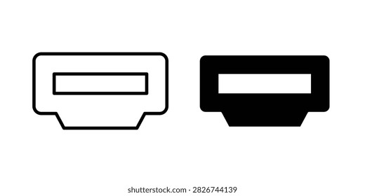 HDMI icon in black, best for Print
