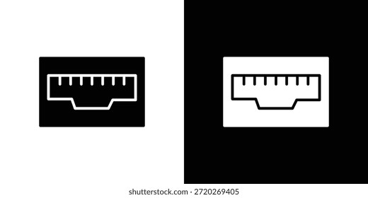 HDMI-Symbol. Schwarz-Weiß einfaches flaches Design-Symbol