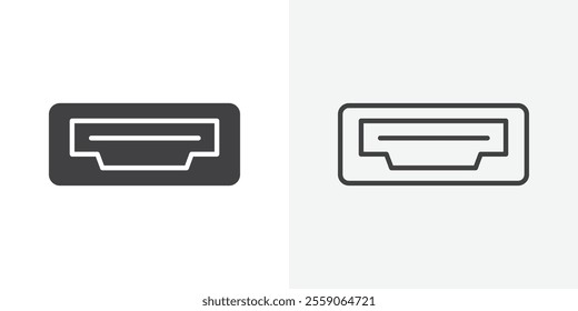 HDMI icon. outlined vector style.