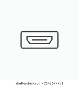 HDMI icon set in black color