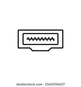 HDMI icon Simple thin line flat symbol